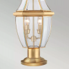 Zewnętrzna lampa stojąca Newbury mosiężna latarnia ogrodowa Elstead Lighting QZ-NEWBURY3-L-PB